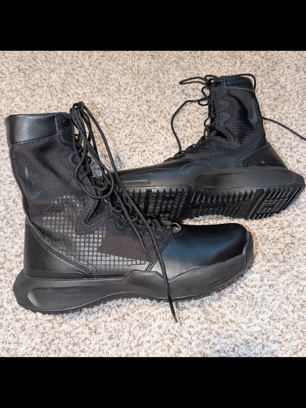 Nike Black SFB Tactical Boots - All Black Lace-Up